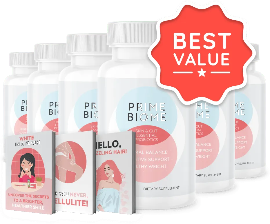 PrimeBiome 6 bottles package